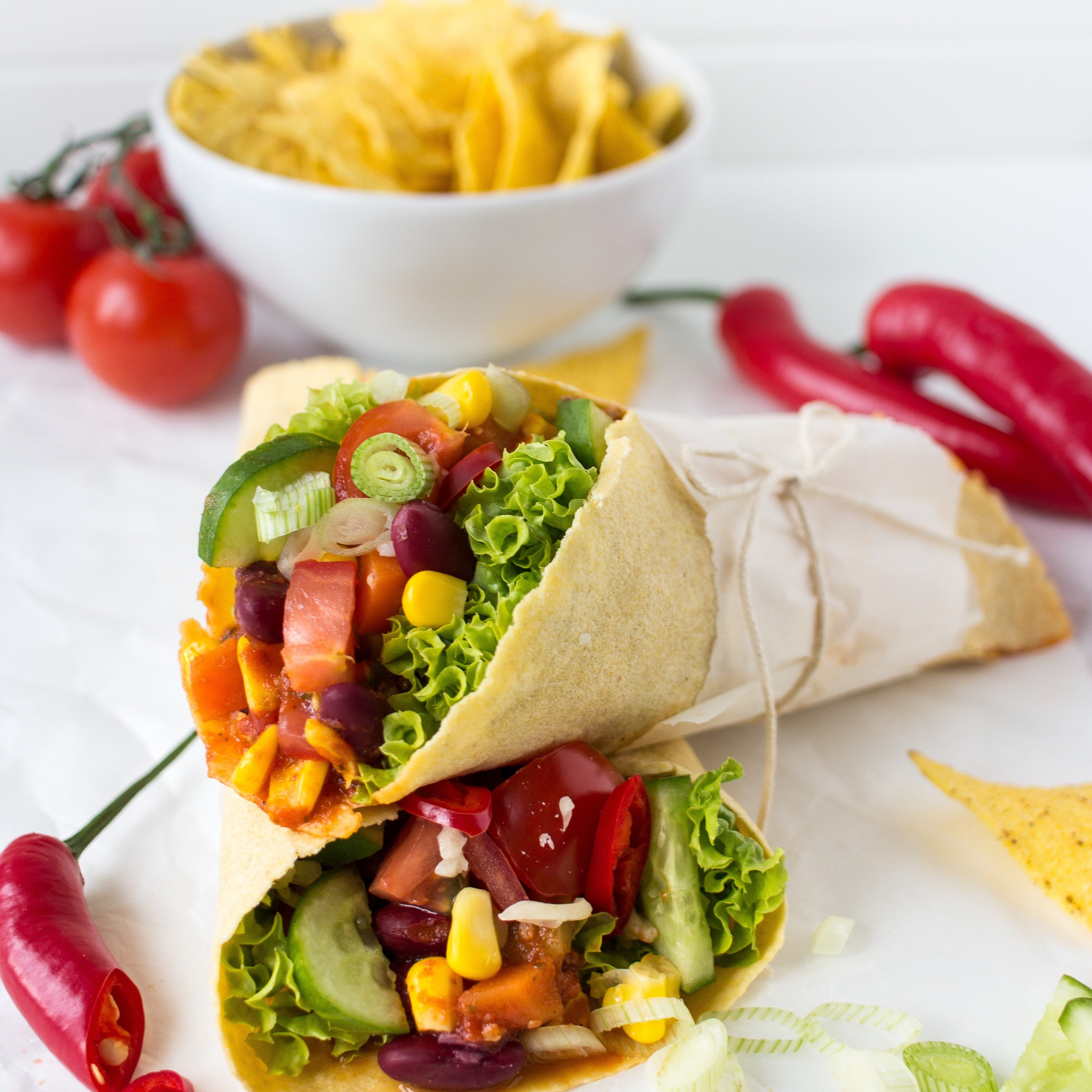 Mexikanische Chili con Carne Wraps