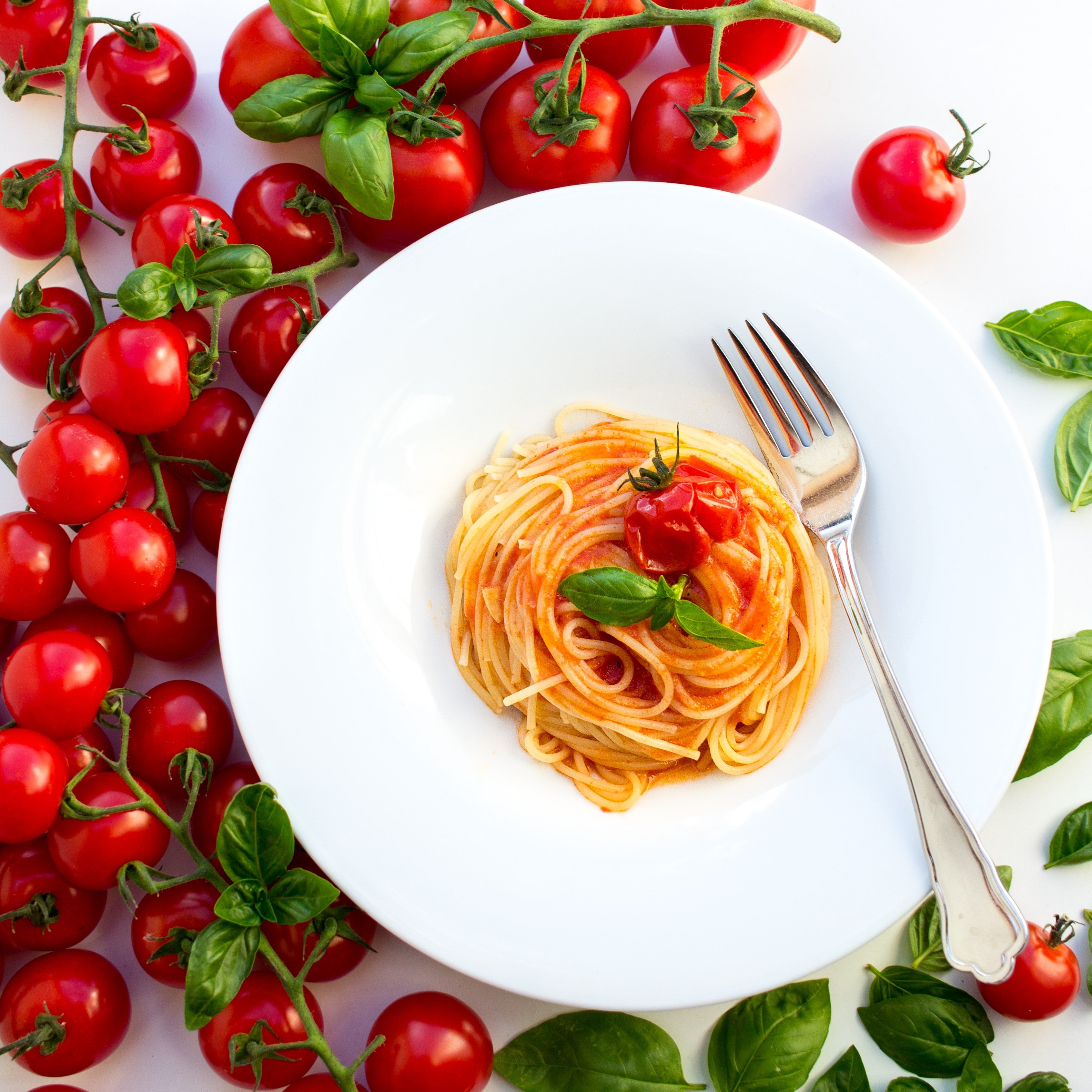 Spaghetti mit gerösteter Tomatensauce