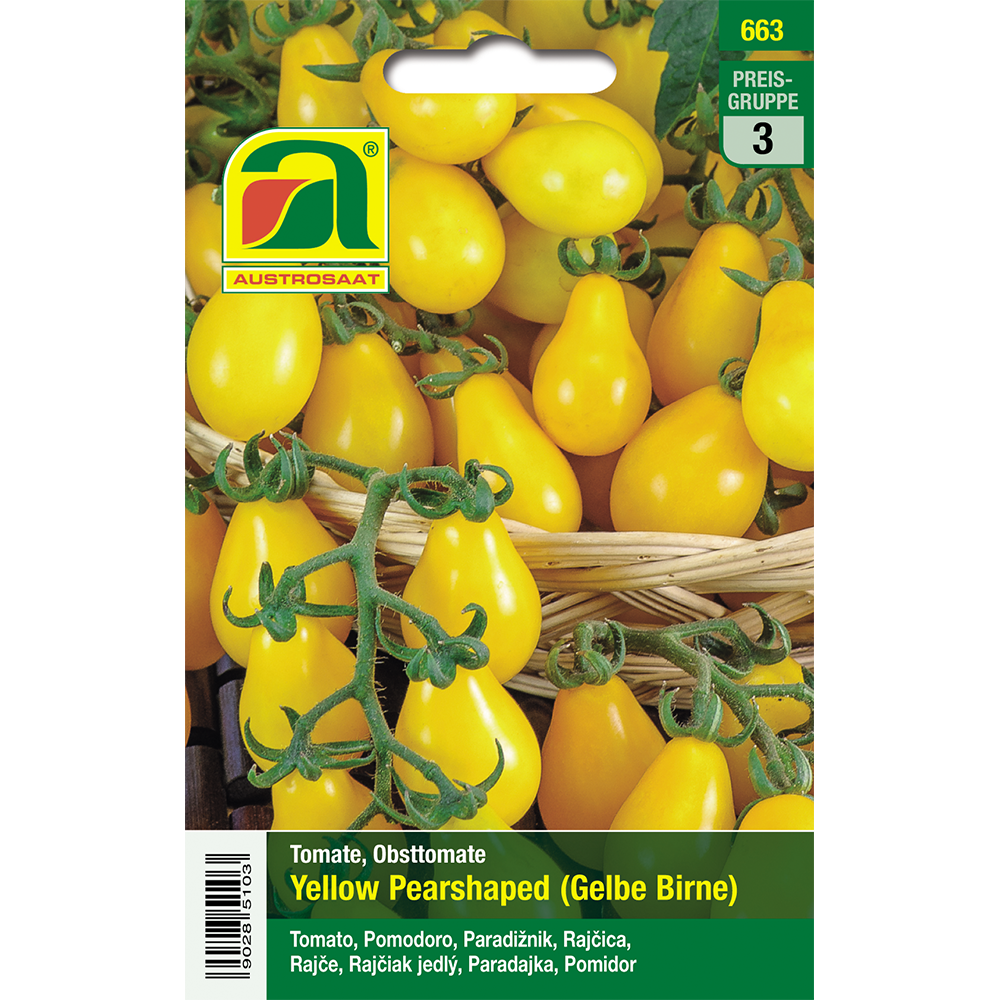 Austrosaat Tomate Yellow Pearshaped