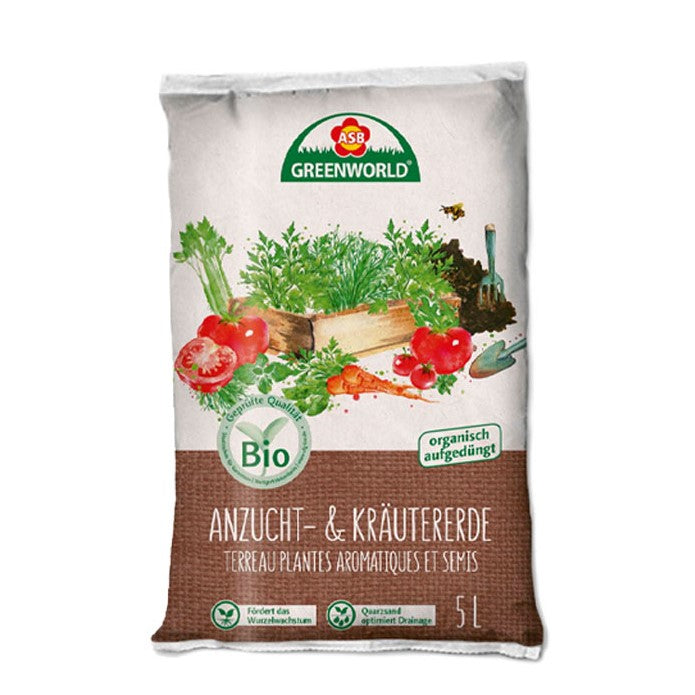ORGANIC seed and herb soil, 5L