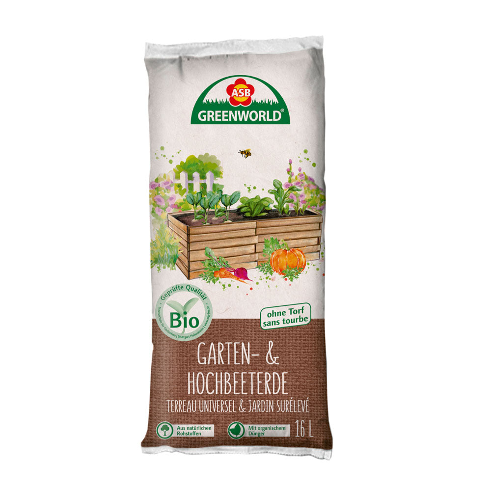 ORGANIC garden and raised bed soil, peat-free