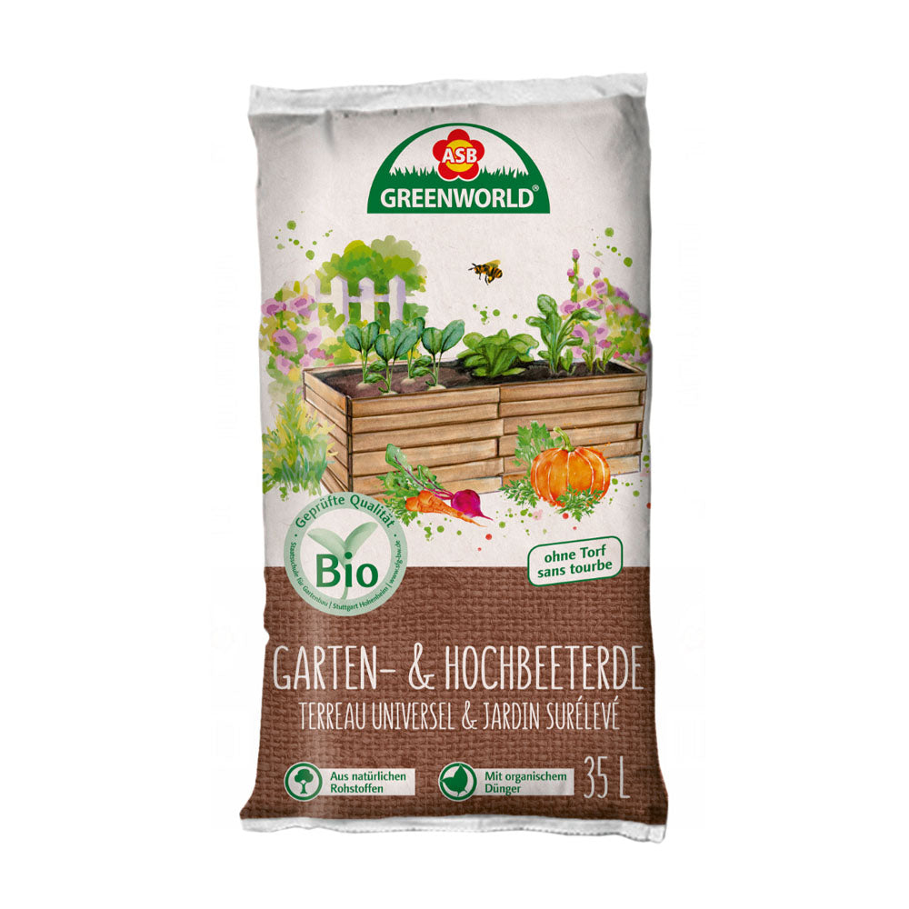 ORGANIC garden and raised bed soil, peat-free