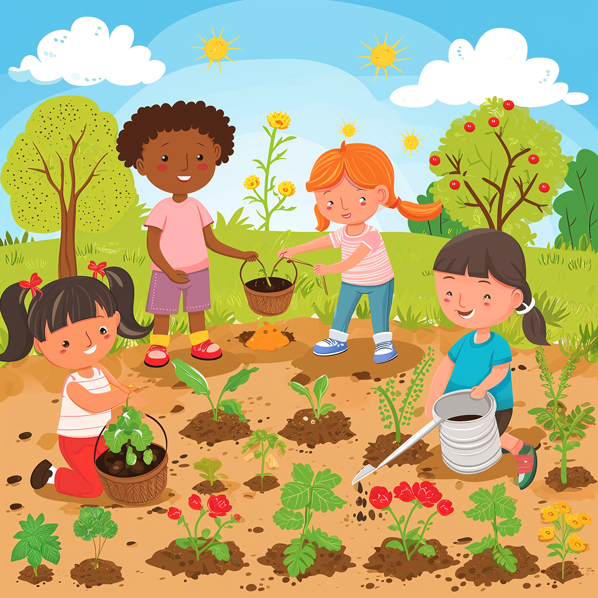 Spaß im Grünen: Gartenarbeit mit Kindern