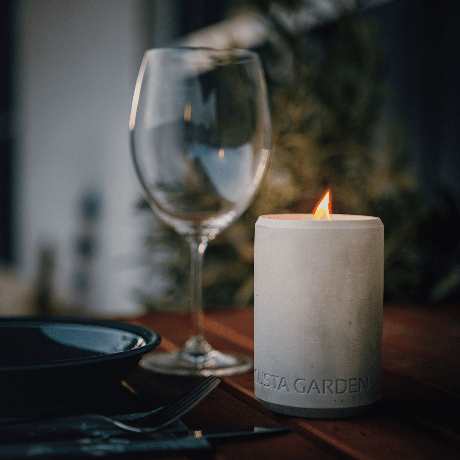 Concrete candle (set of 2)