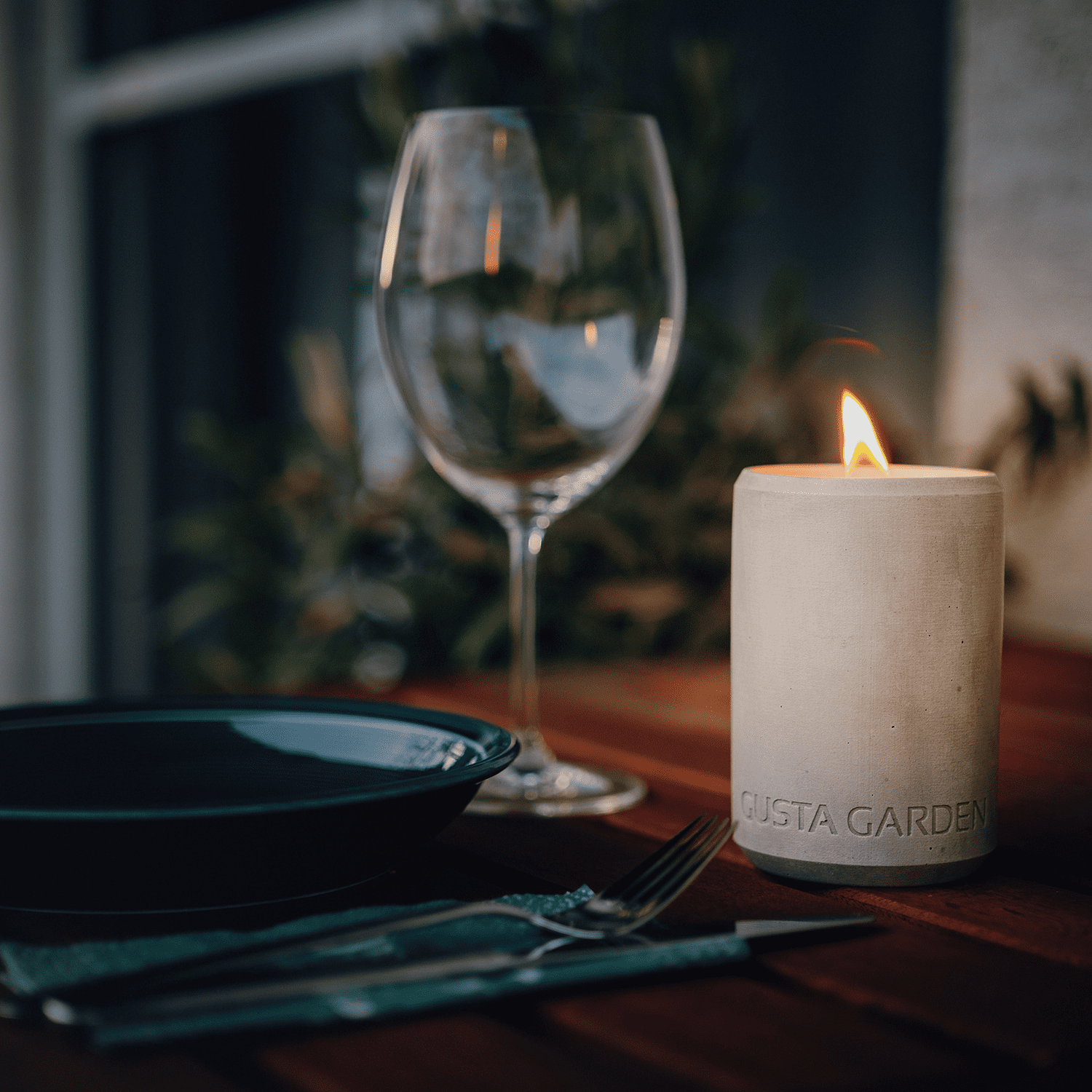 Concrete candle (set of 2)