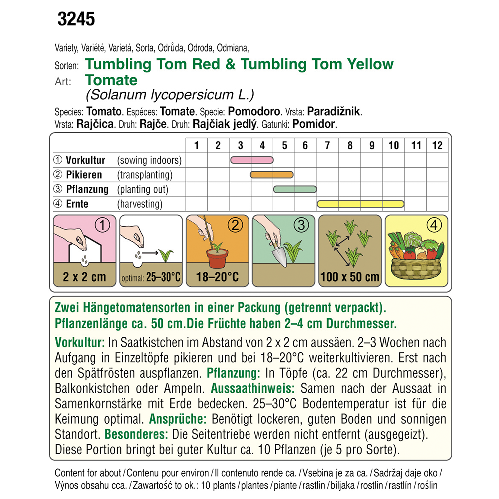 Austrosaat Tomatoes TumblingTom Red&amp;Yellow combination pack