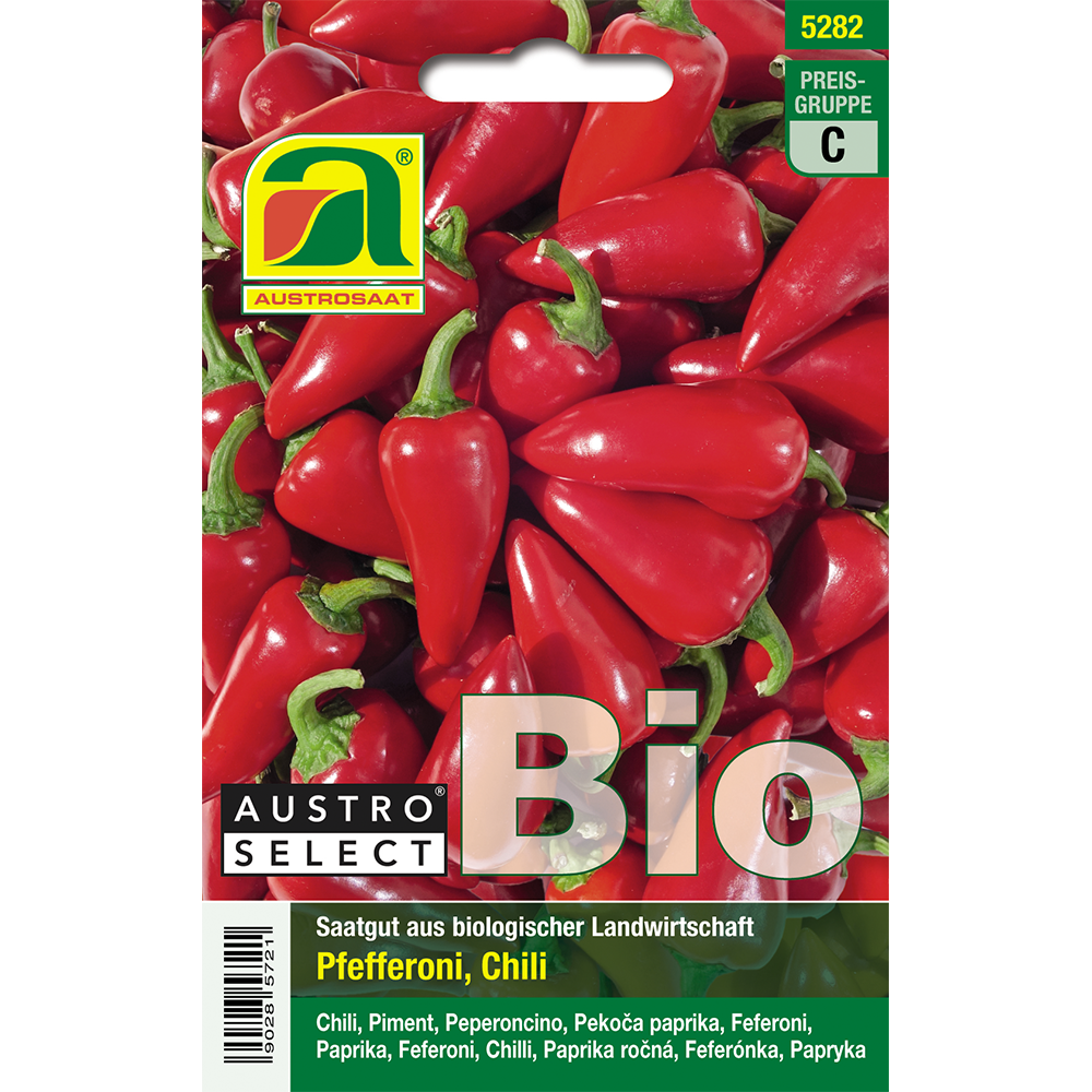 Austrosaat Pfefferoni Chili-AS Rot Austroselect Biosaatgut