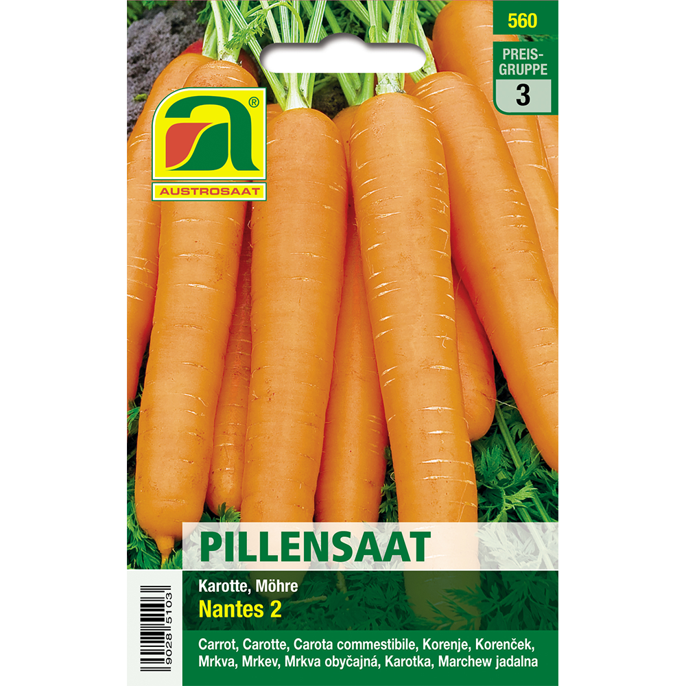Austrosaat carrot Nantes 2 pilled