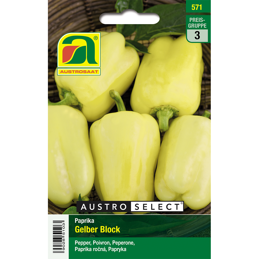 Austrosaat Paprika Yellow Block Austroselect