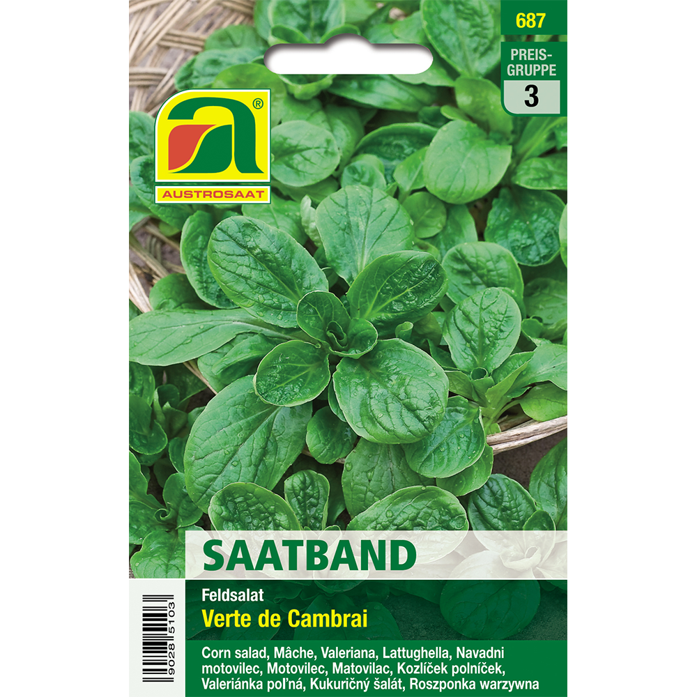 Austrosaat seed tape lamb's lettuce Verte de Cambrai